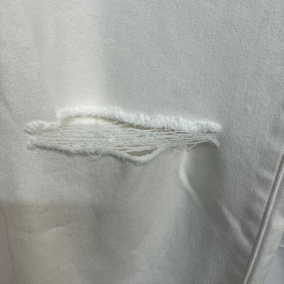 INC International Concepts Mid-Rise Skinny White‎ Distressed Jeans Women 18/34 - Picture 6 of 16